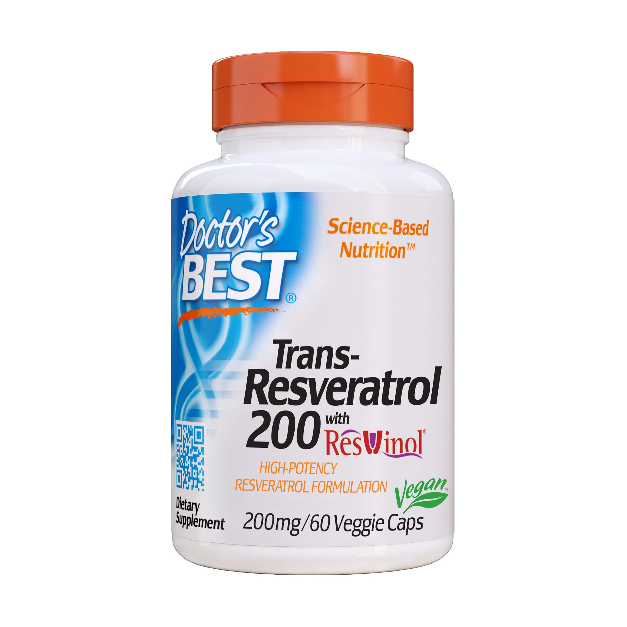 Транс-ресвератрол Doctor's Best Trans-Resveratrol 200 With ResVinol, 60 капсул