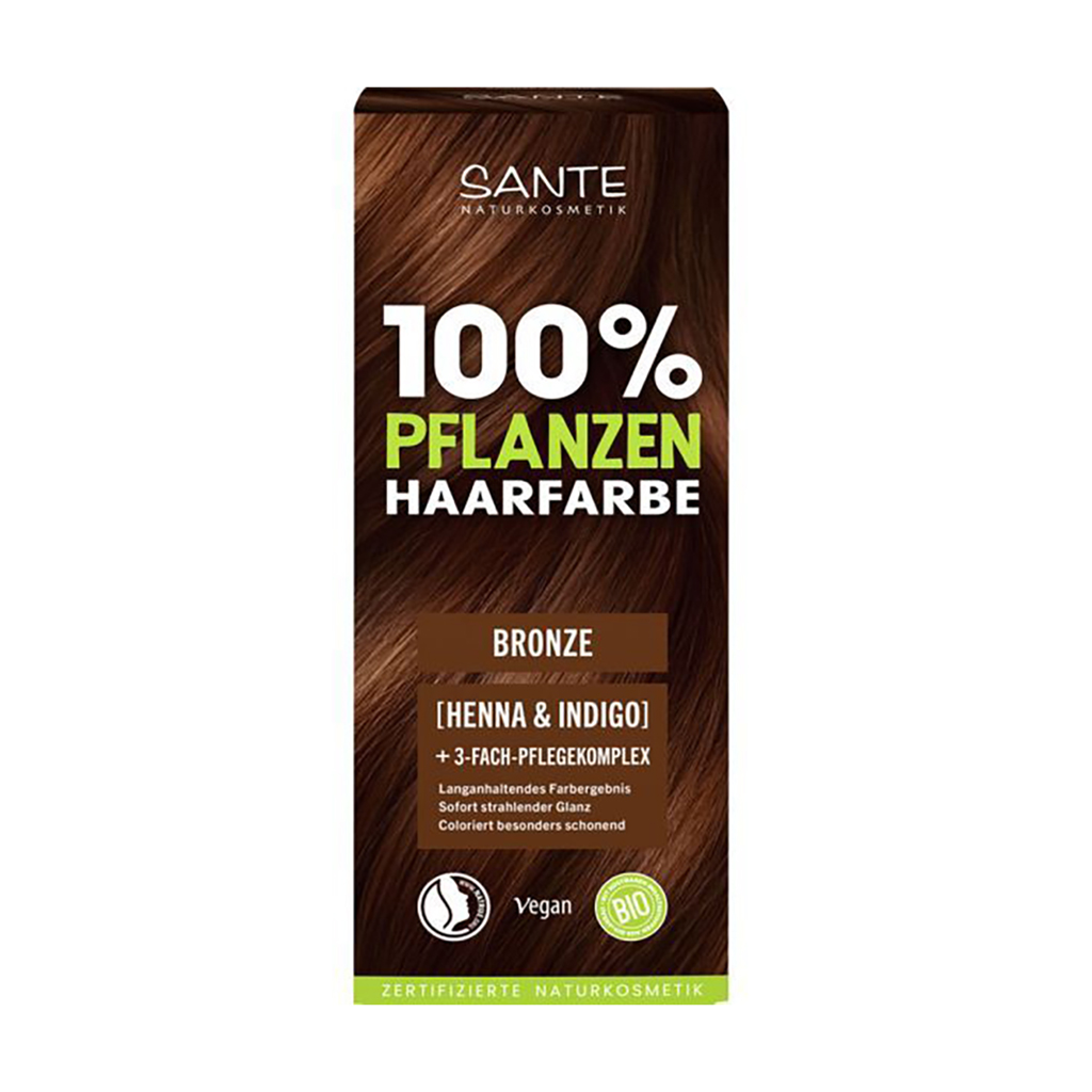 Трав'яний порошок для фарбування волосся Sante Naturkosmetik Herbal Hair Color, Bronze, 100 г