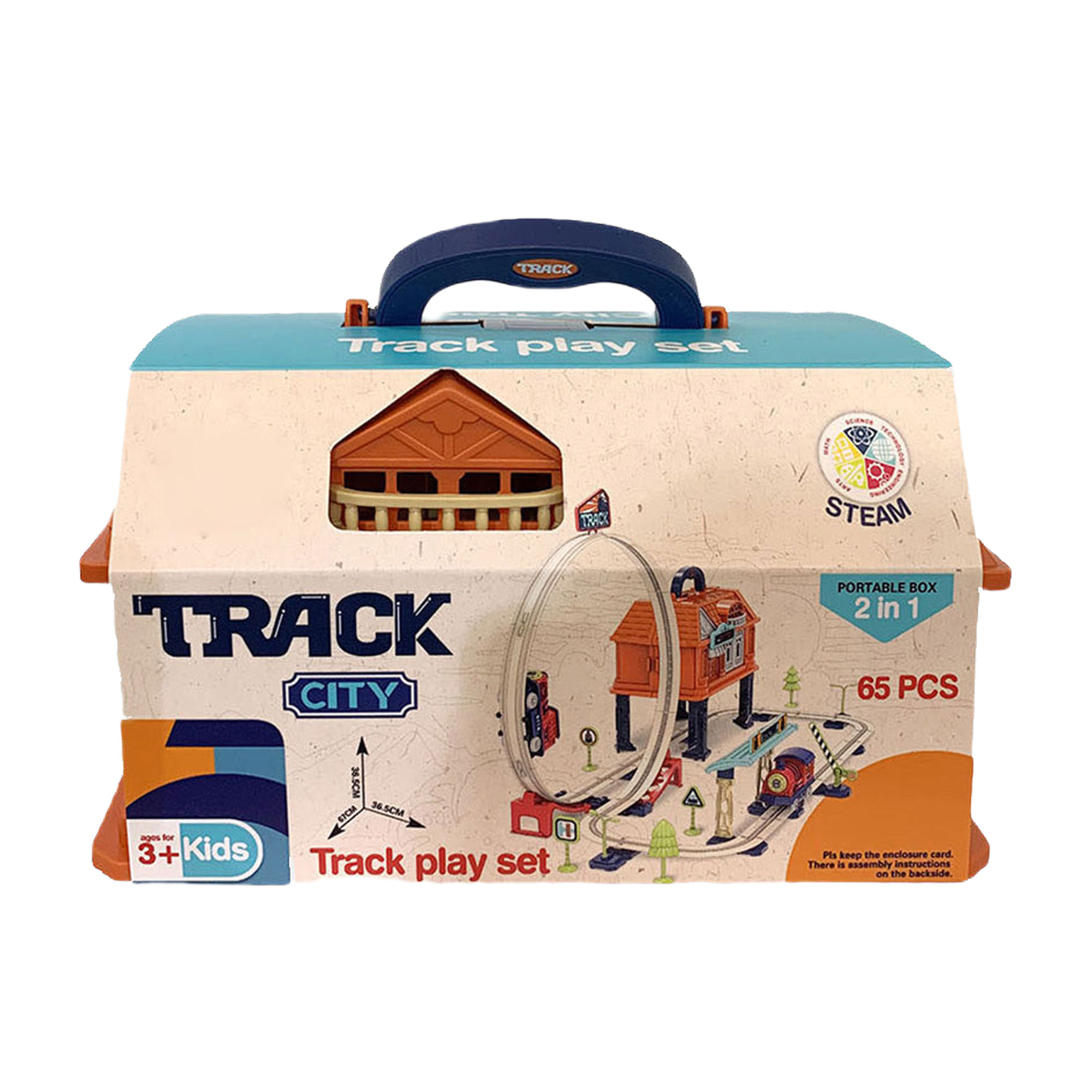 Трек YG Toys Залізниця, в коробці, 40*26*36.5 см, від 3 років, 65 деталей (89965)