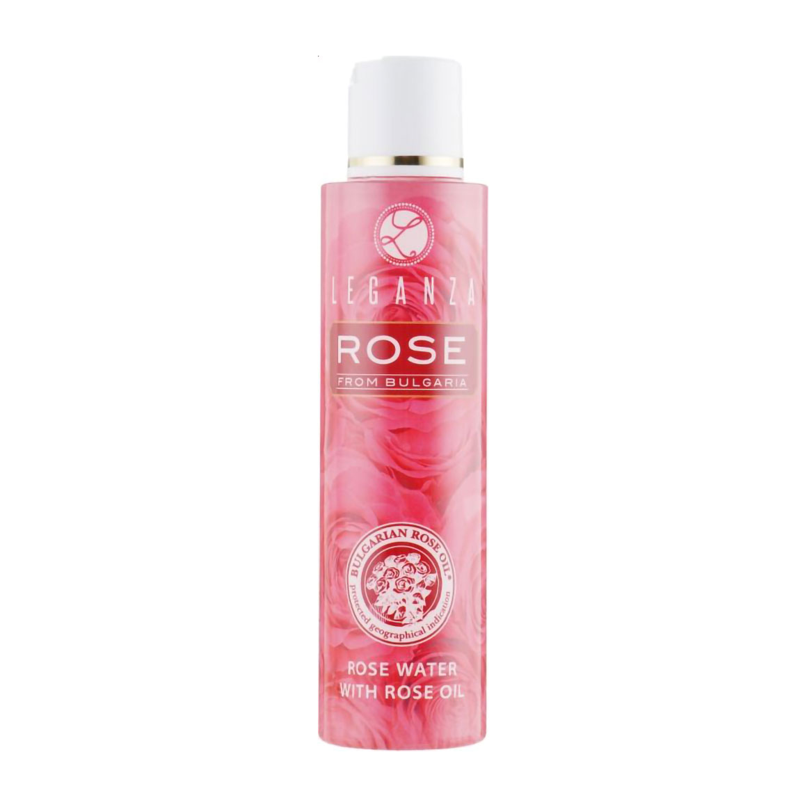 Трояндова вода для обличчя Leganza Rose Water With Rose Oil з трояндовою олією, 135 мл