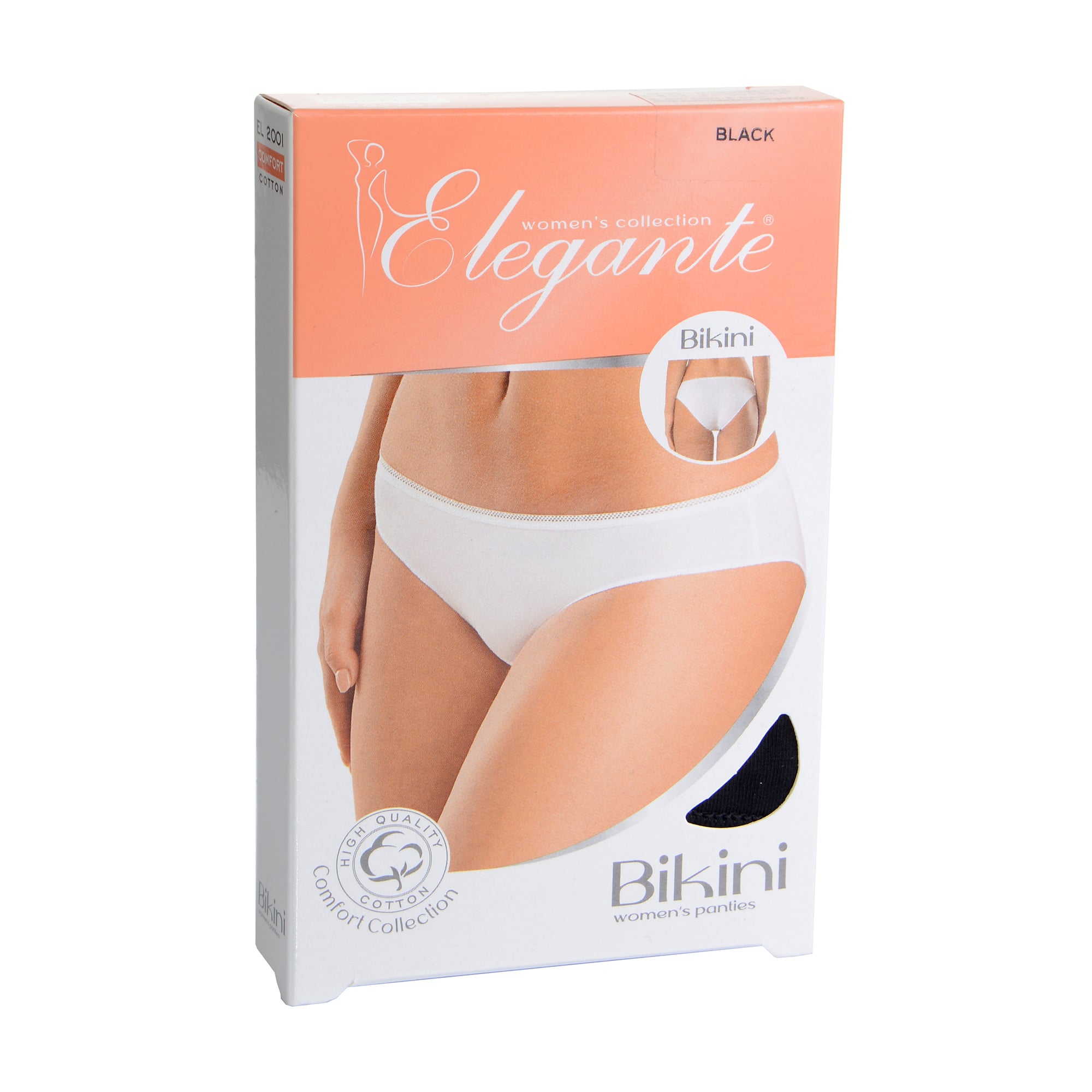 Труси-бікіні жіночі Elegante EL 2001 Bikini, Black, розмір XL