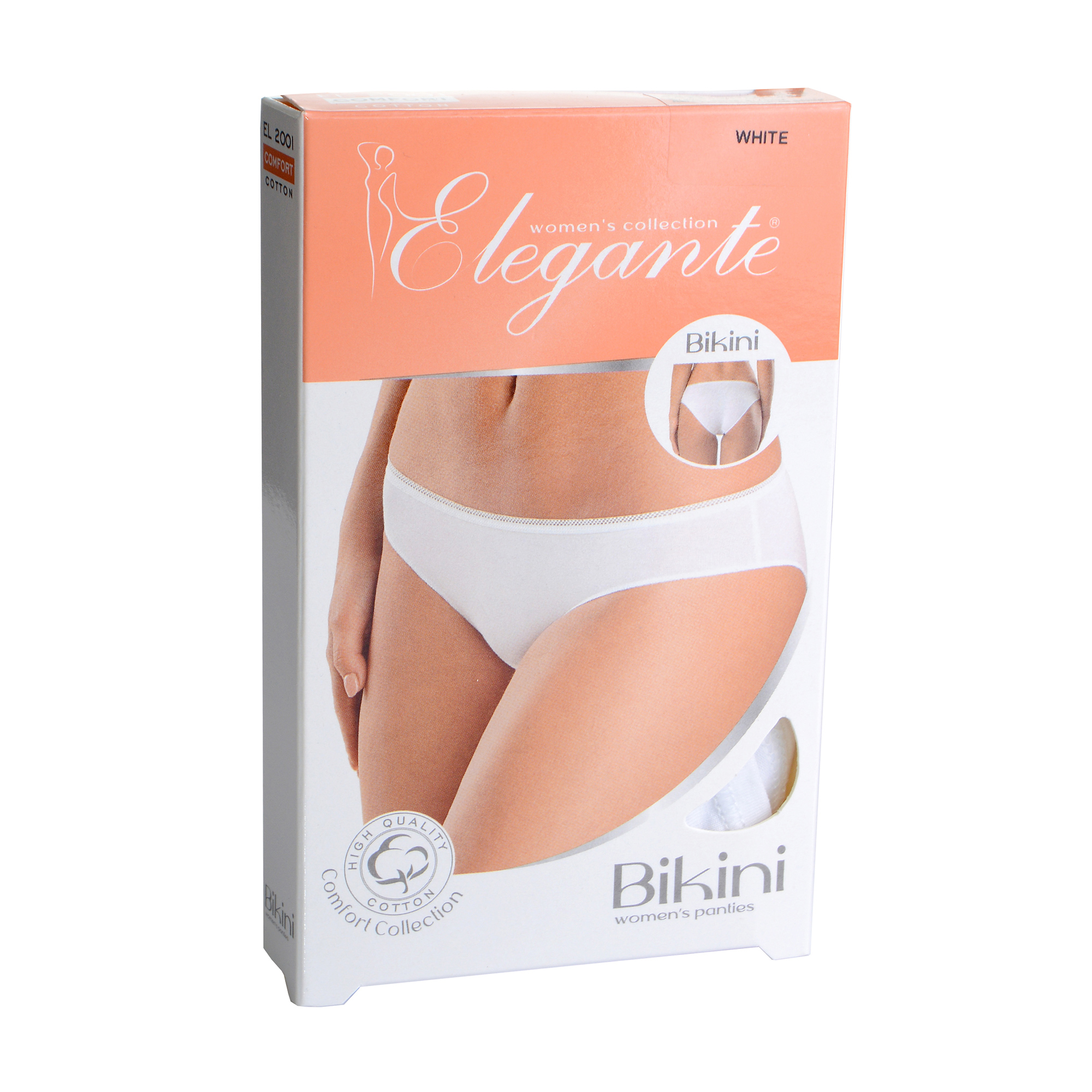 Труси-бікіні жіночі Elegante EL 2001 Bikini, White, розмір XL