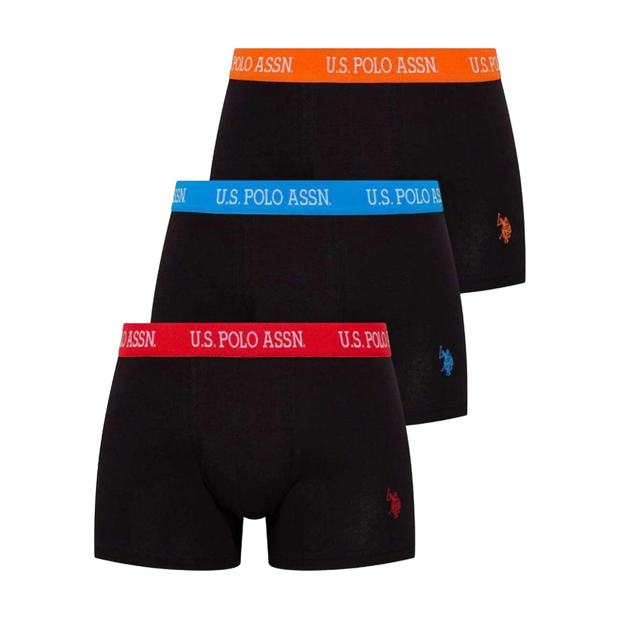 Труси-боксери чоловічі U.S. Polo Assn. 80253, Black, розмір XXL, 3 шт