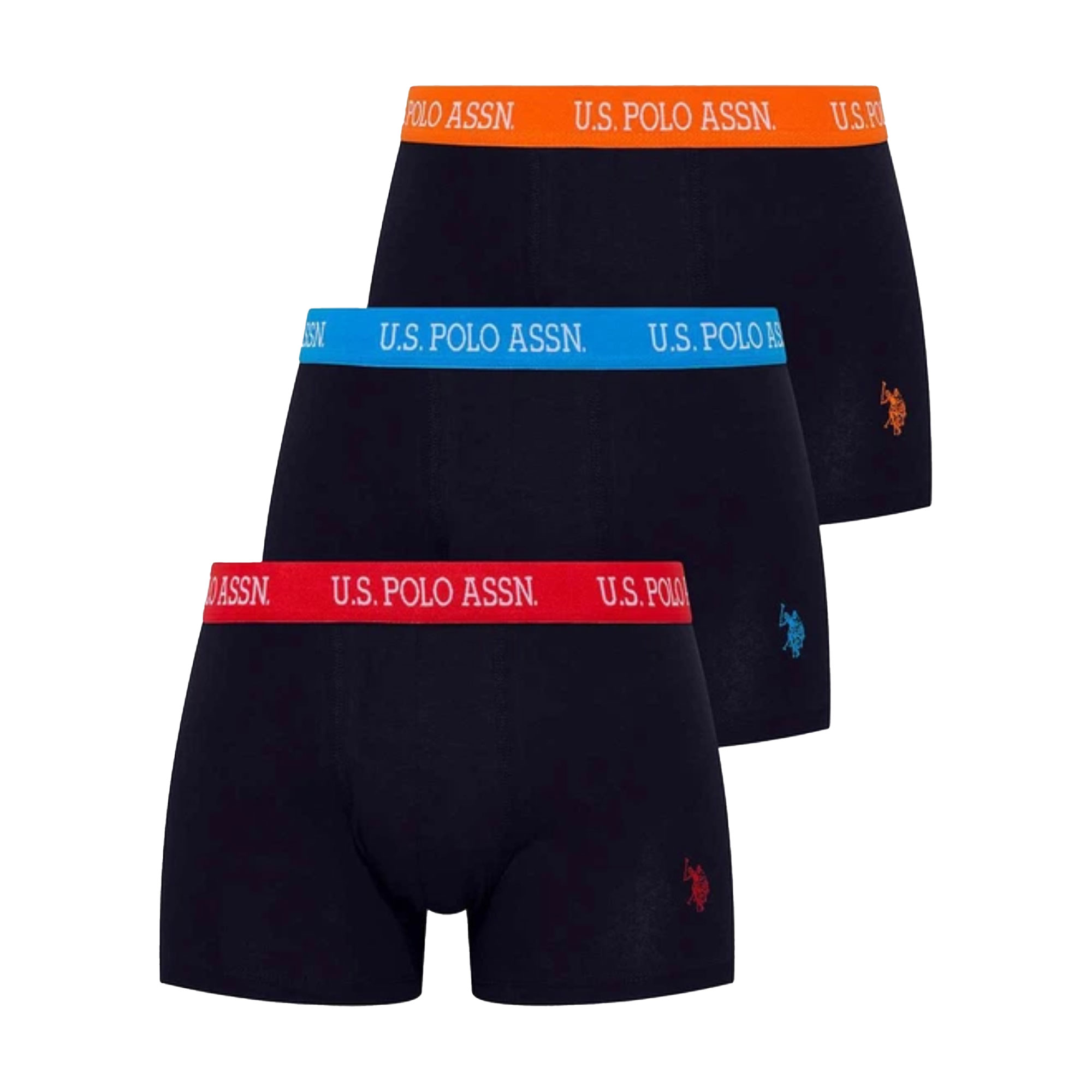 Труси-боксери чоловічі U.S. Polo Assn. 80253, Navy, розмір L, 3 шт