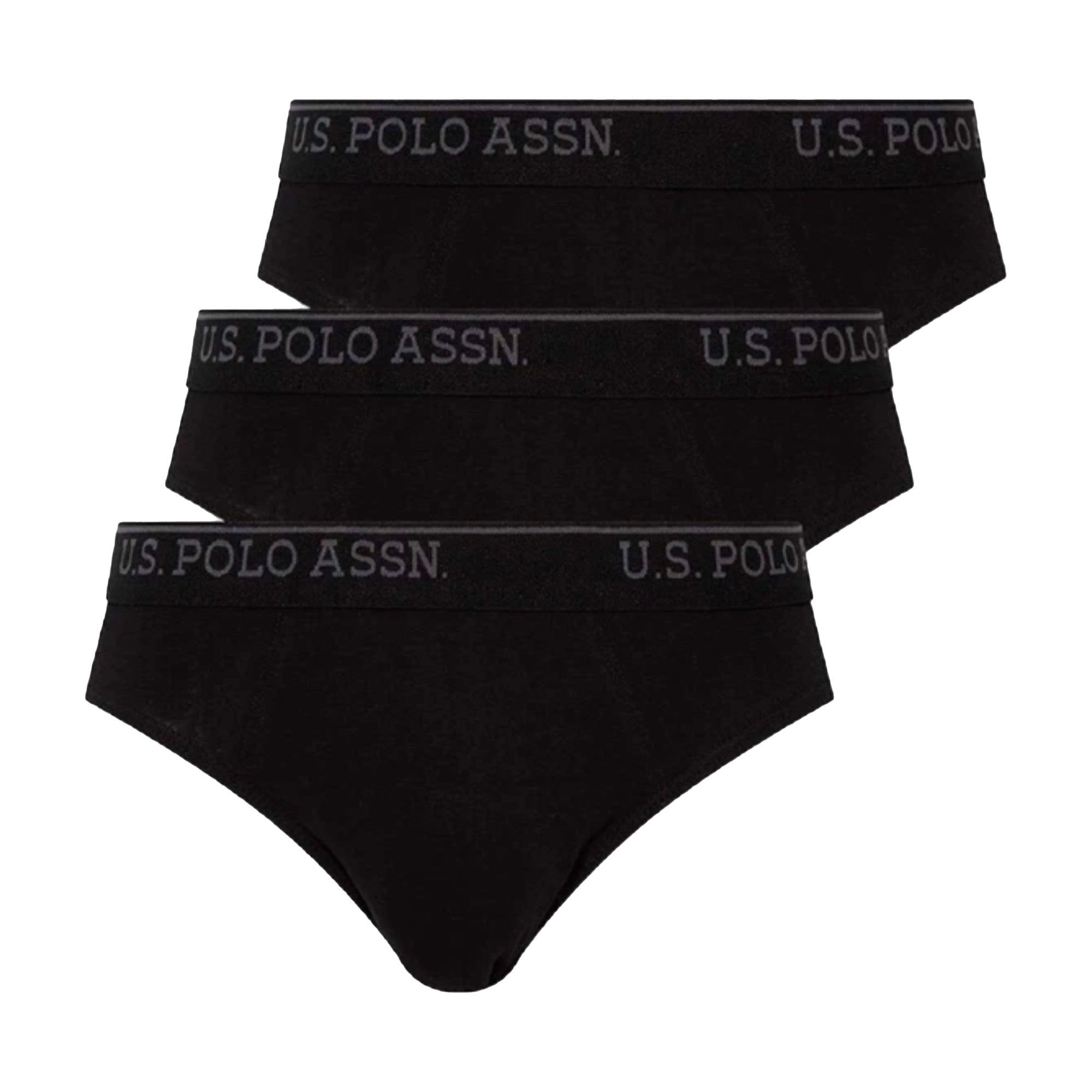 Труси-сліпи чоловічі U.S. Polo Assn. 83057, Black, розмір M, 3 шт