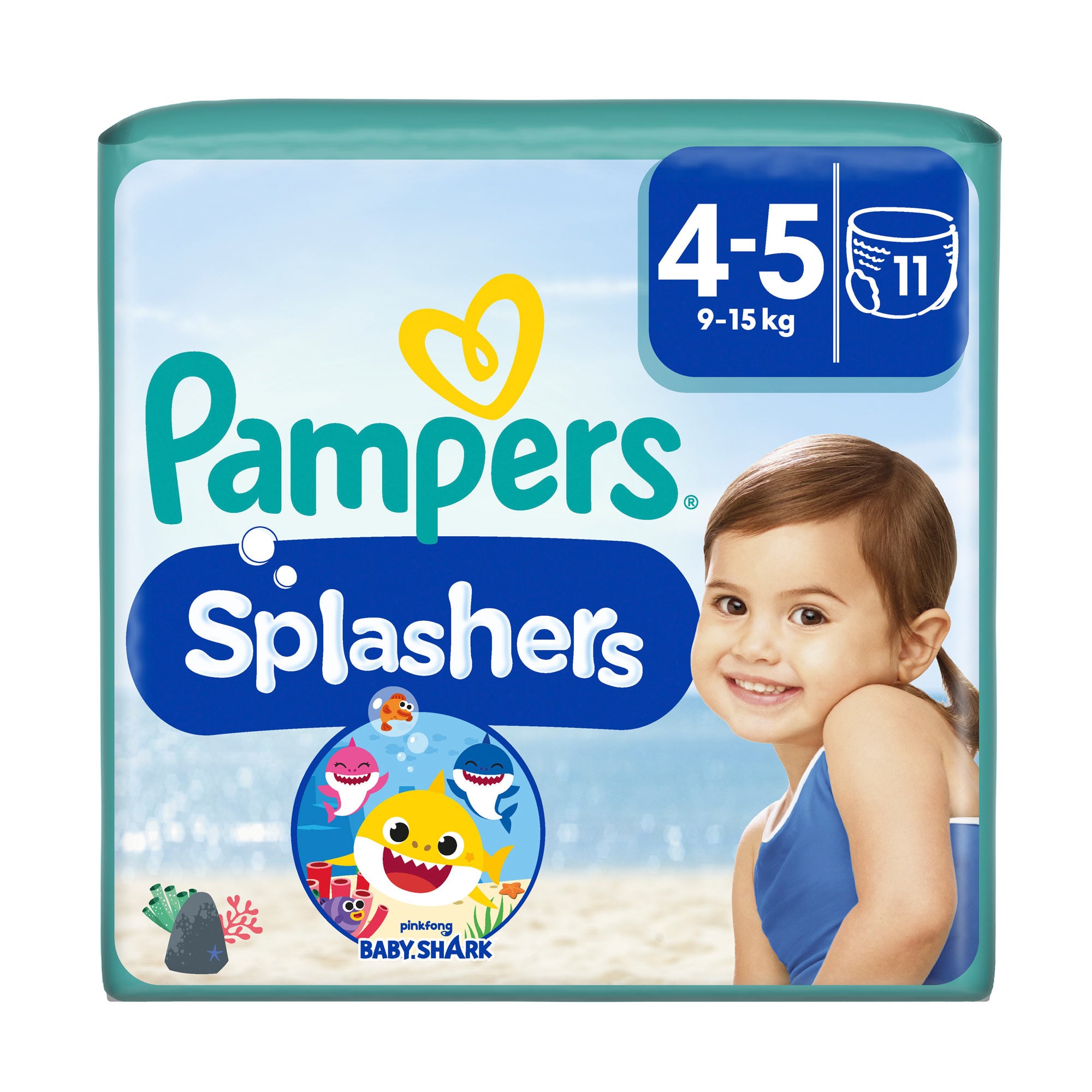 Трусики для плавання Pampers Splashers розмір 4-5 (9-15 кг), 11 шт