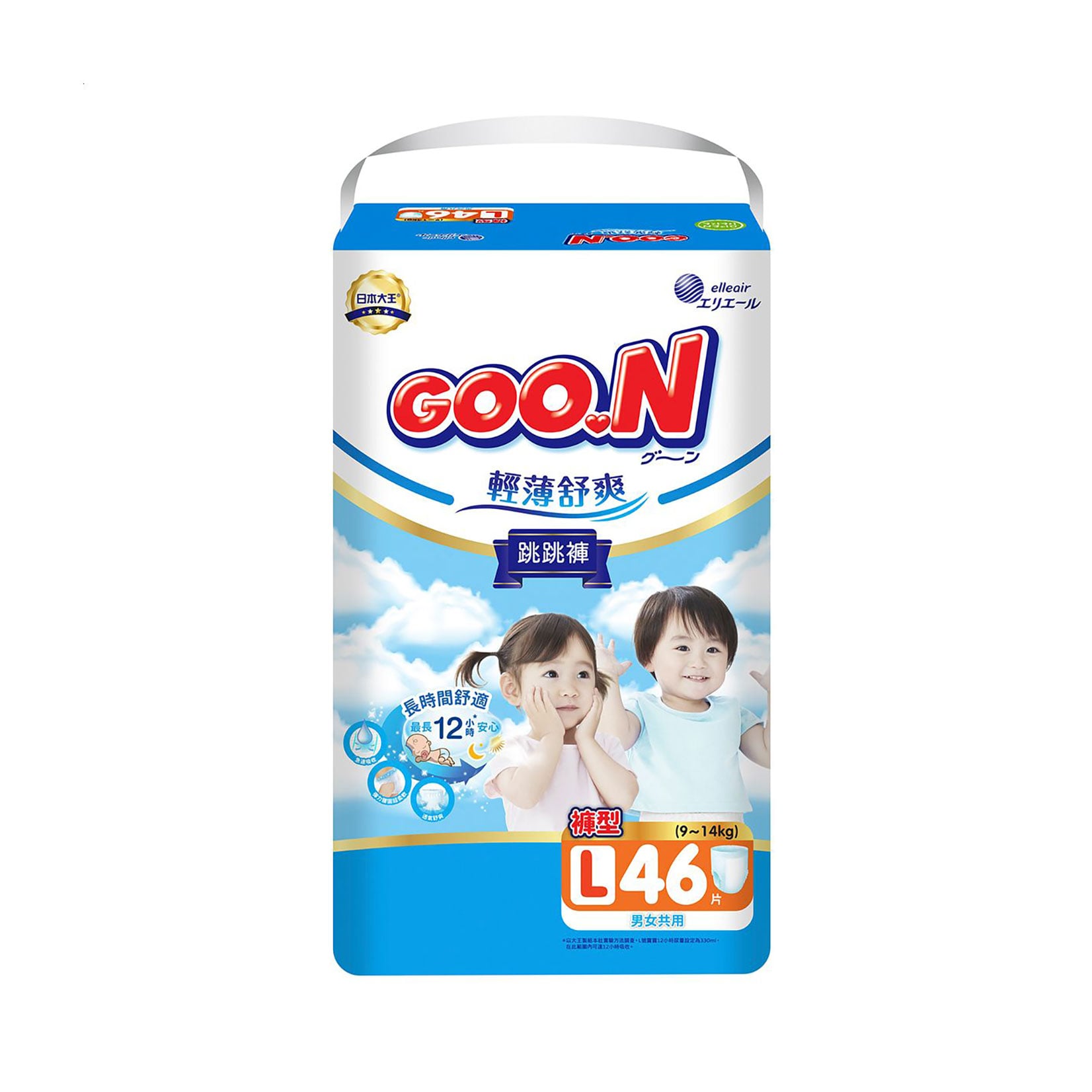 Трусики-підгузки Goo.N Slim &amp; Comfortable розмір 4L (9-14 кг), 46 шт