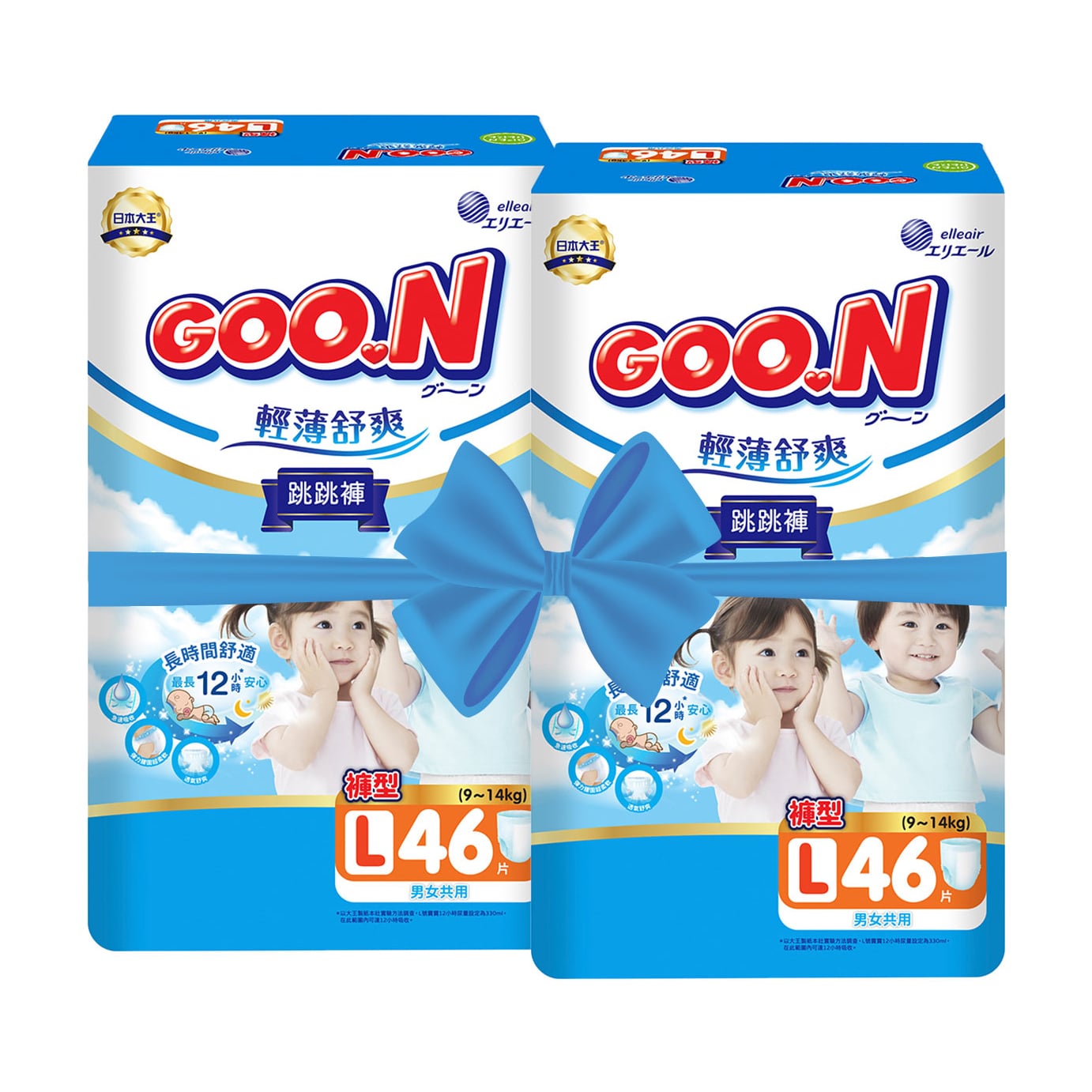 Трусики-підгузки Goo.N Slim &amp; Comfortable розмір 4L (9-14 кг), 2*46 шт