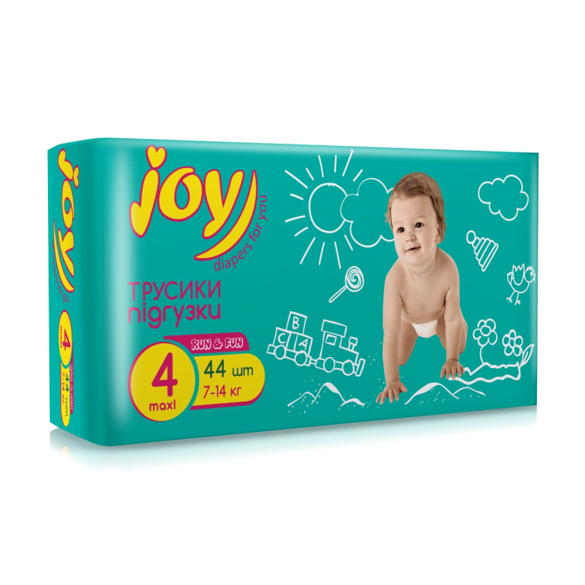 Трусики-підгузки Joy Run &amp; Fun розмір 4 (7-14 кг), 44 шт
