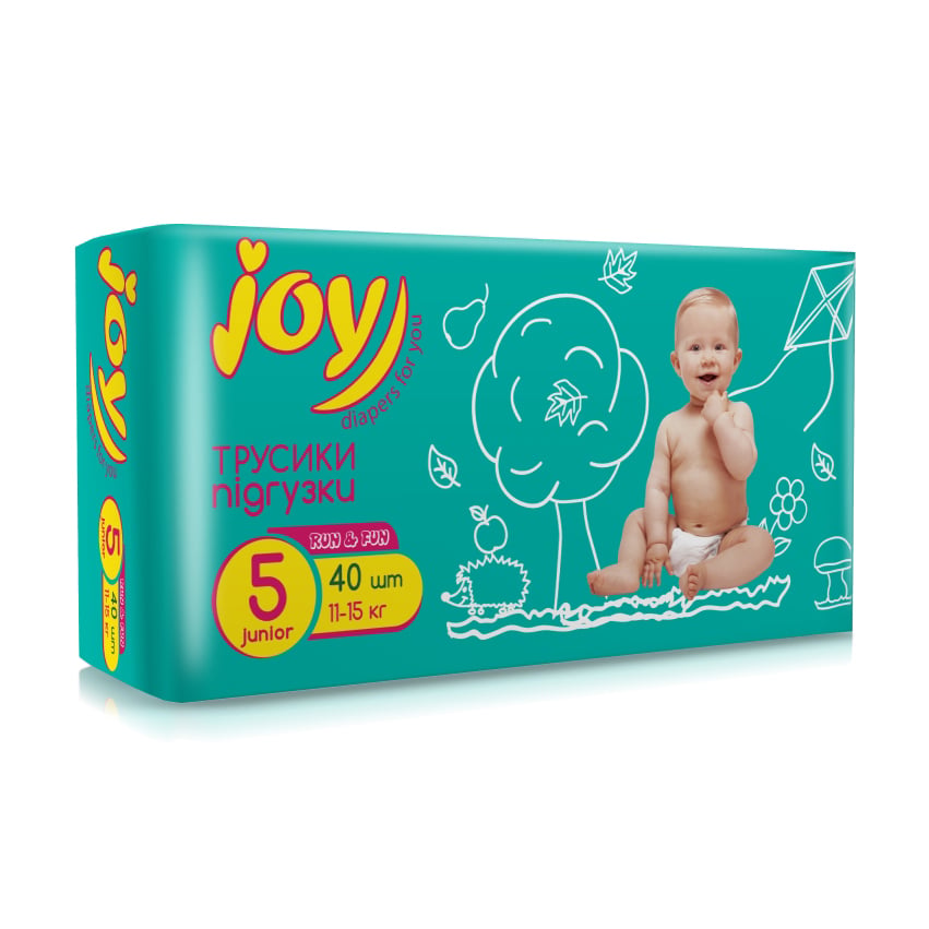 Трусики-підгузки Joy Run &amp; Fun розмір 5 (11-15 кг), 40 шт