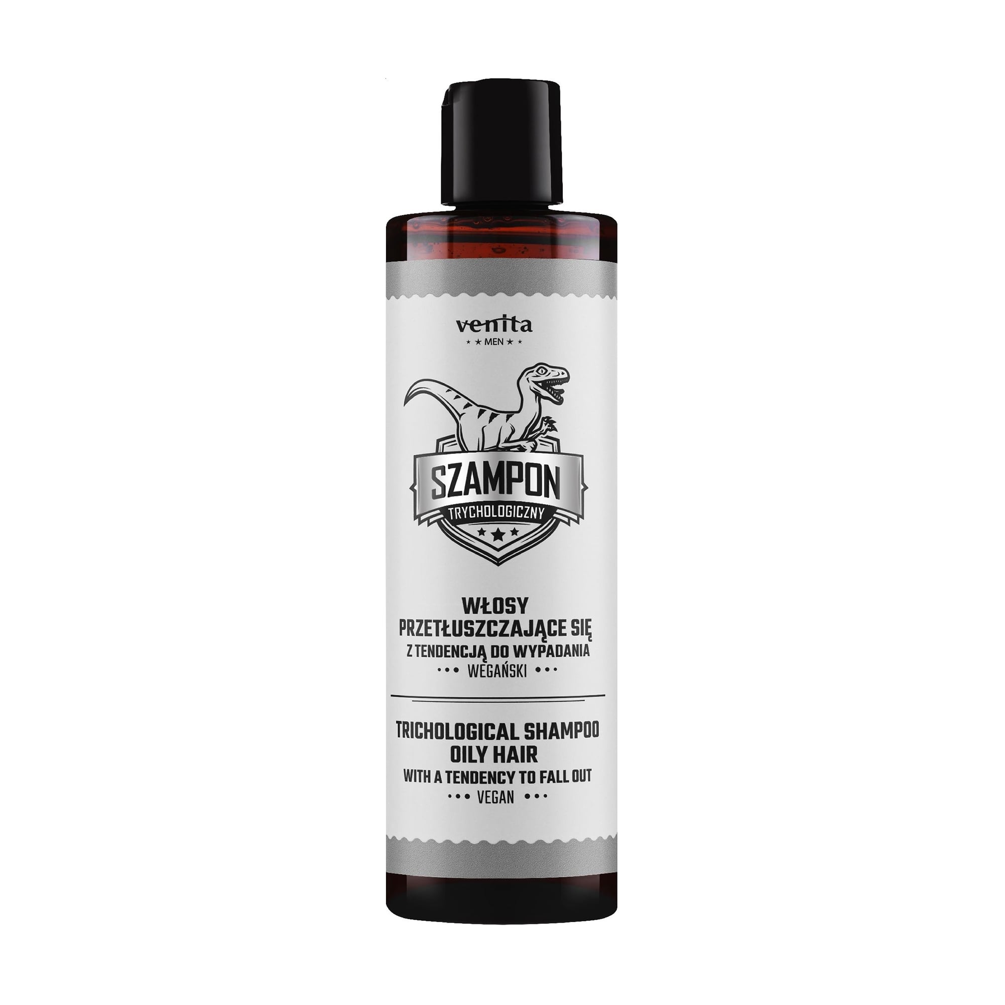 Трихологічний чоловічий шампунь Venita Men Trichological Shampoo Oily Hair для жирного волосся, 300 мл