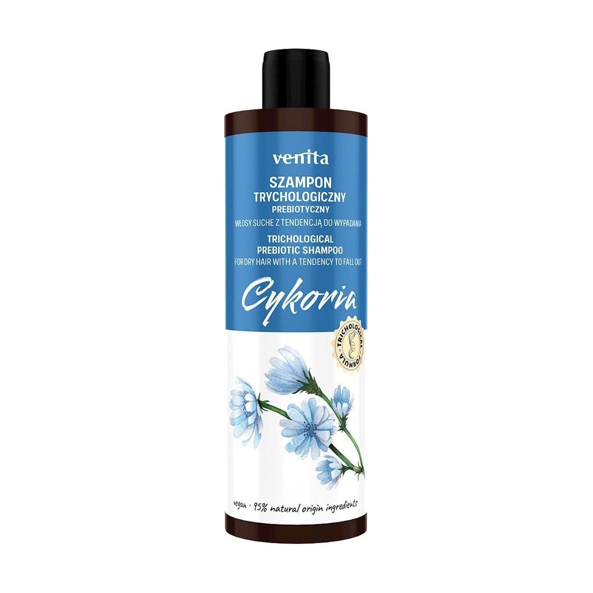Трихологічний шампунь Trichological Prebiotic Shampoo для сухого волосся, схильного до випадіння, з пребіотиком цикорія, 300 мл