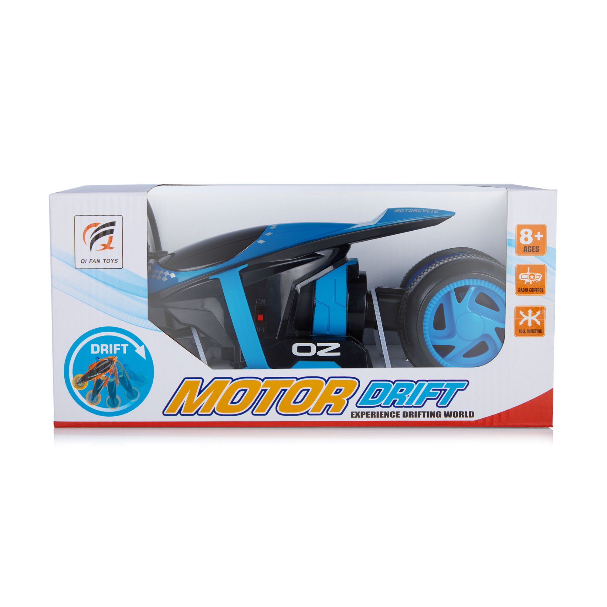 Трюковий мотоцикл на радіокеруванні Qi Fan Toys синій (Q13 blue)