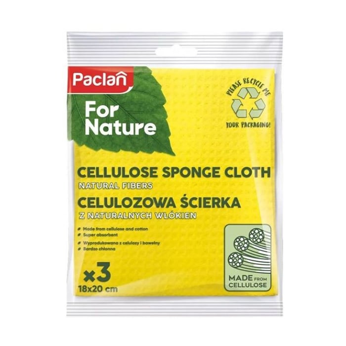 Целюлозна ганчірка Paclan PFN, 18*20 см, 3 шт