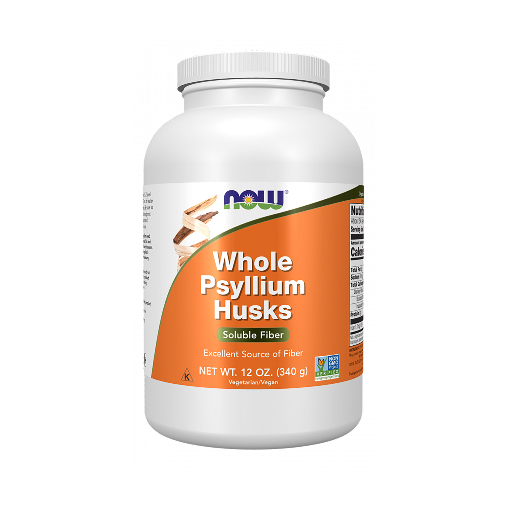 Цілісне лушпиння подорожника Now Foods Whole Psyllium Husks в порошку, 340 г