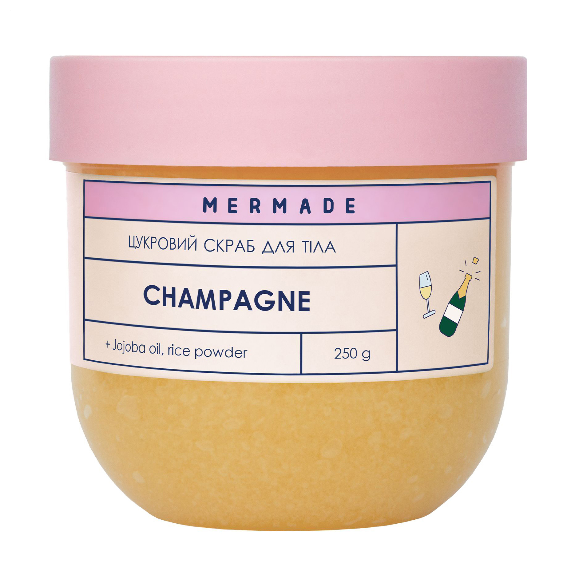Цукровий скраб для тіла Mermade Champagne, 250 г