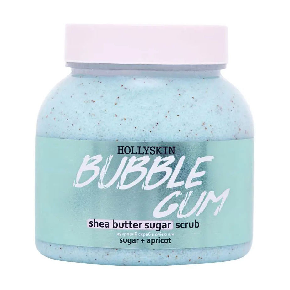 Цукровий скраб для тіла з олією ши та перлітом Hollyskin Bubble Gum, 300 мл