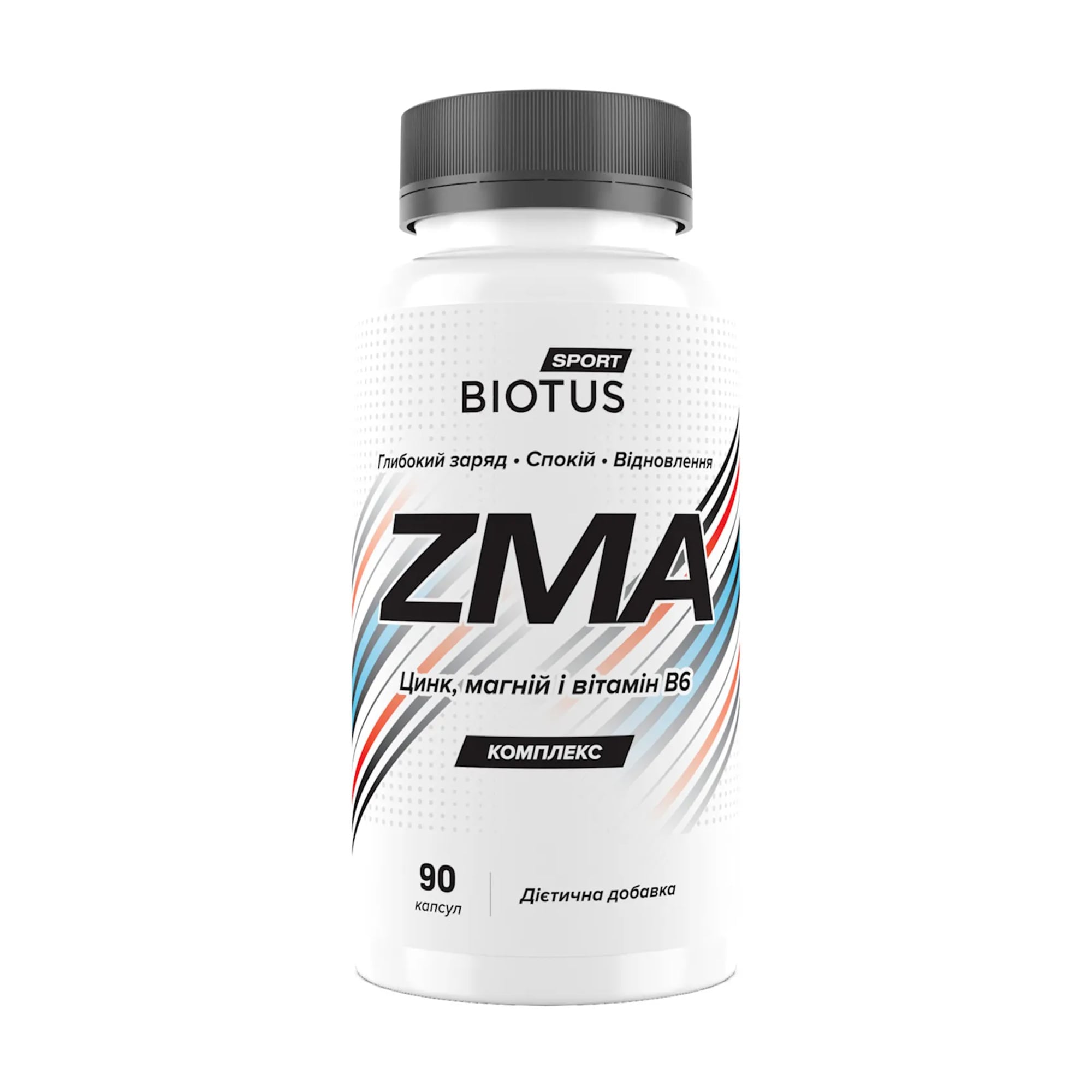 Цинк, магній та вітамін В6 Biotus ZMA, 90 капсул