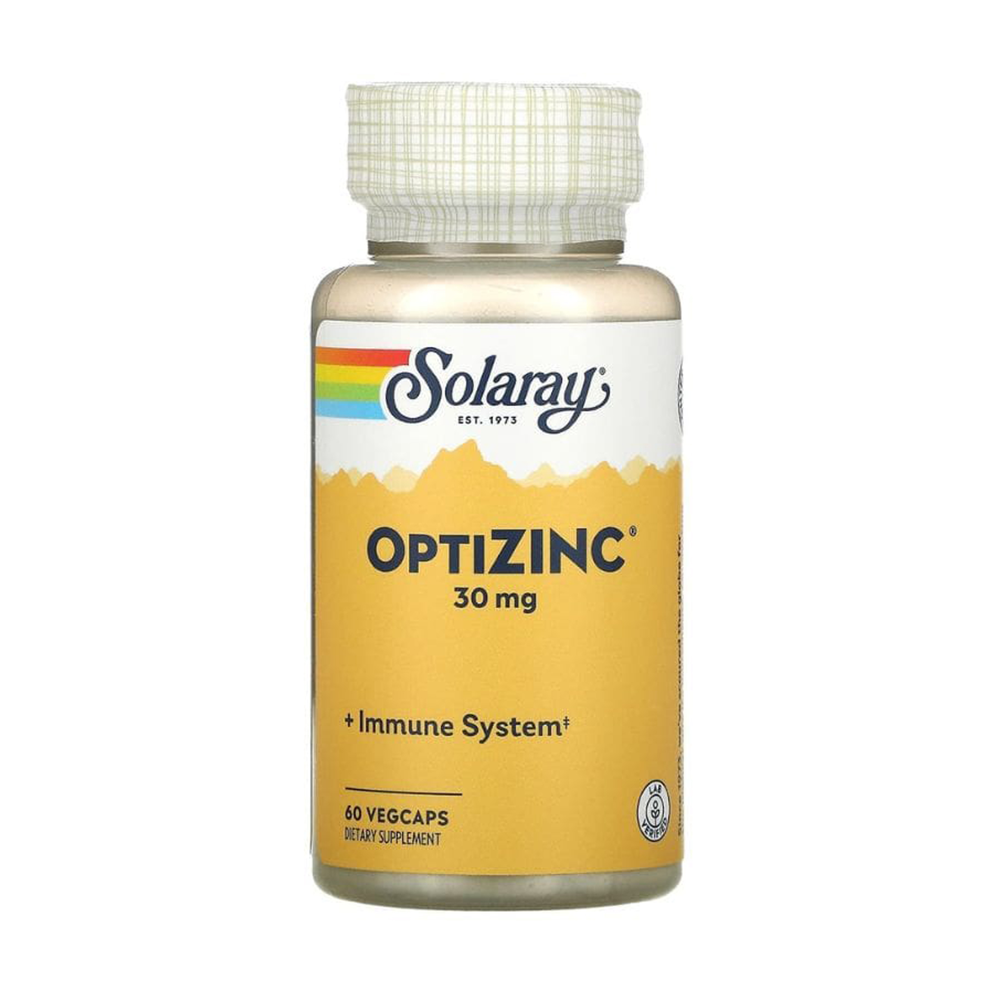 Цинк Solaray OptiZinc, 30 мг, 60 шт