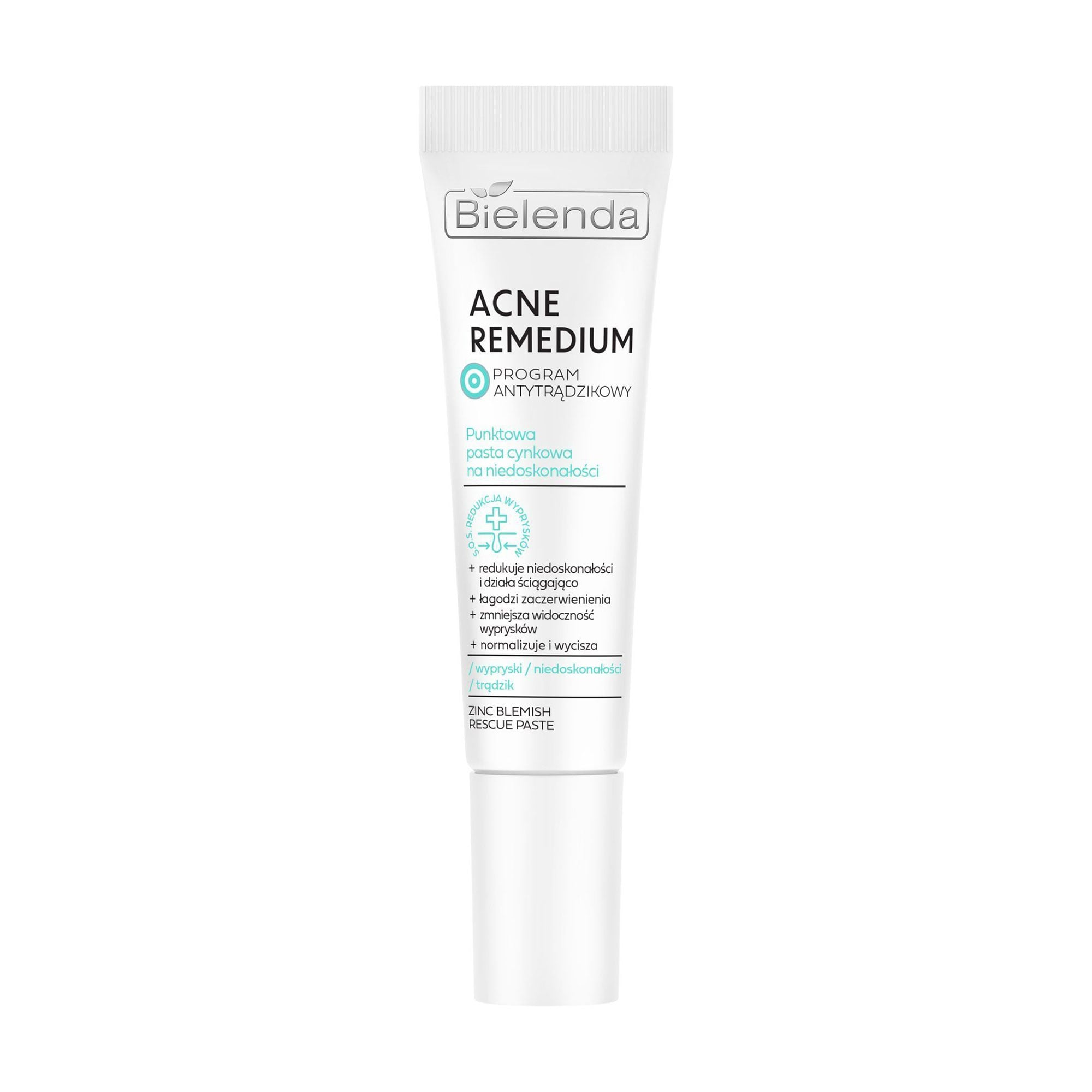Цинкова паста для обличчя Bielenda Acne Remedium Zinc Blemish Rescue Paste проти недосконалостей, 15 г