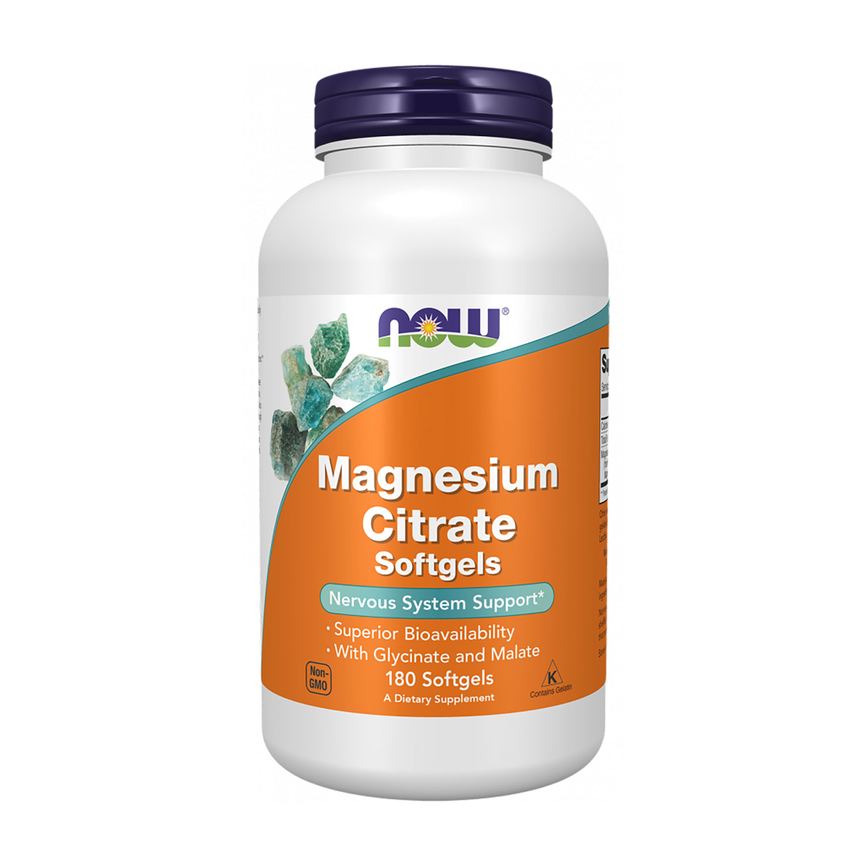 Цитрат магнію NOW Foods Magnesium Citrate, 180 желатинових капсул