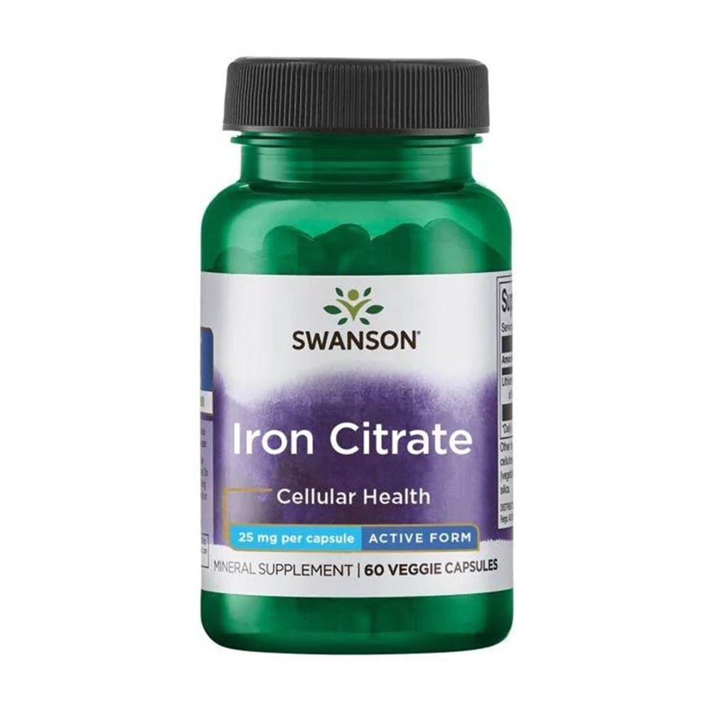 Цитрат заліза Swanson Iron Citrate, 25 мг, 60 капсул