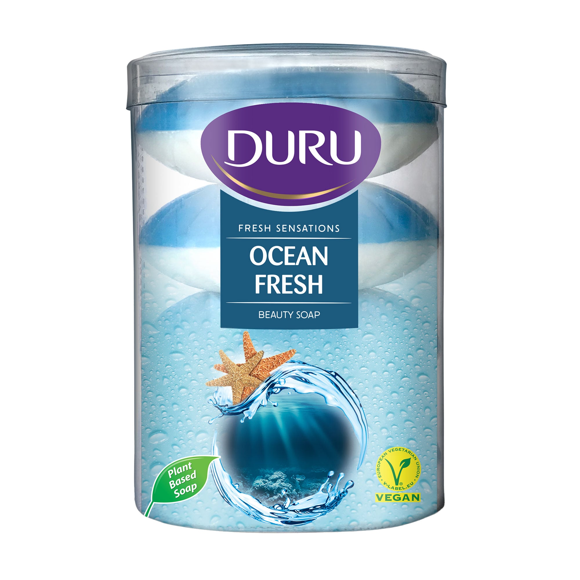 Туалетне мило DURU Fresh Sensations Ocean Breeze Soap Океанський бриз, 4*100 г
