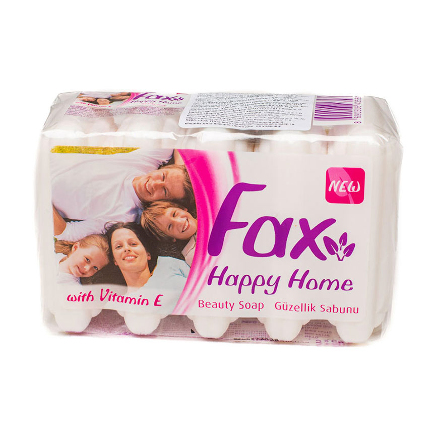 Туалетне мило FAX Happy Home Біле, 5*60 г