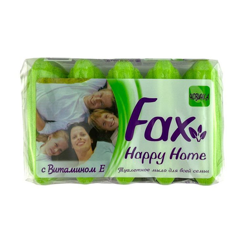 Туалетне мило FAX Happy Home Зелене, 5*60 г