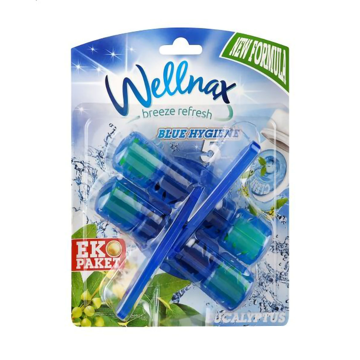 Туалетний блок Wellnax Blue Hygiene Евкаліпт, 2*50 г