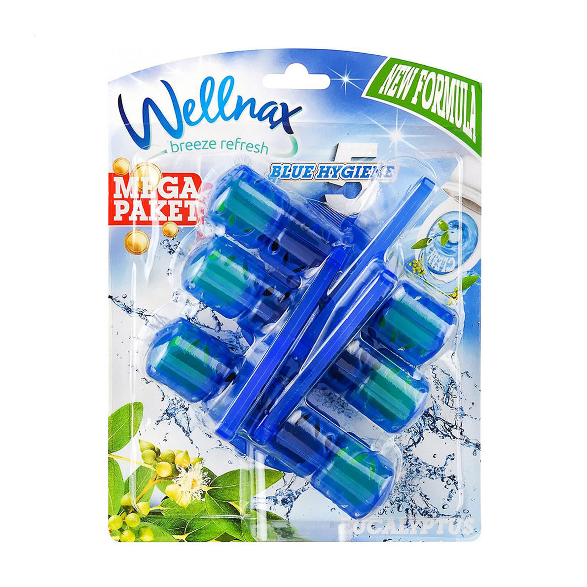Туалетний блок Wellnax Blue Hygiene Евкаліпт, 3*50 г
