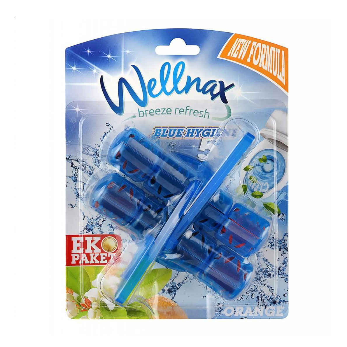 Туалетний блок Wellnax Blue Hygiene Квітучий апельсин, 2*50 г