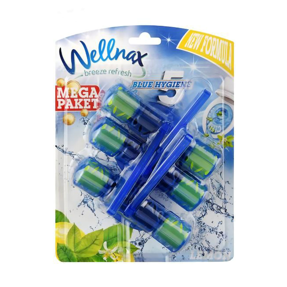 Туалетний блок Wellnax Blue Hygiene Лимон, 3*50 г
