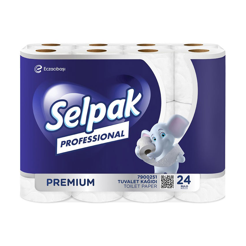 Туалетний папір Selpak Professional Premium білий, 3-шаровий, 24 рулонів