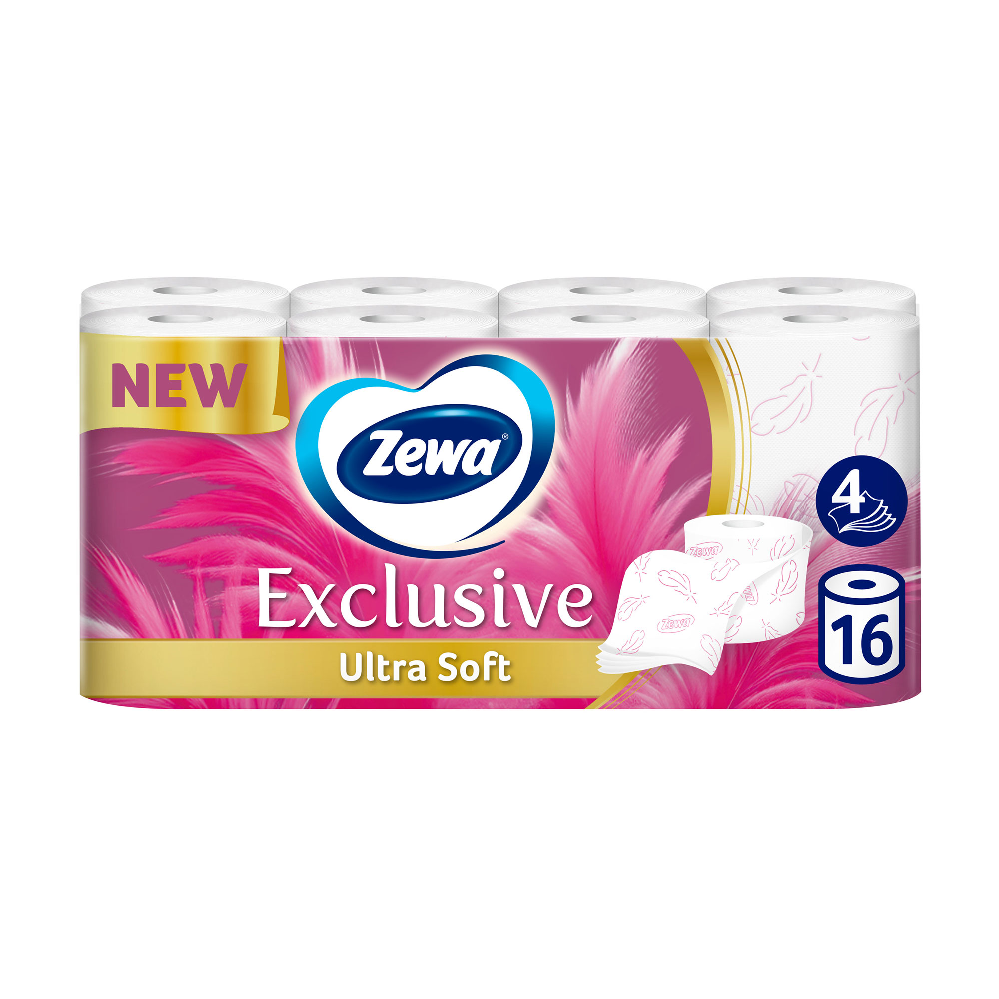 Туалетний папір Zewa Exclusive Ultra Soft 4-шаровий, 16 рулонів
