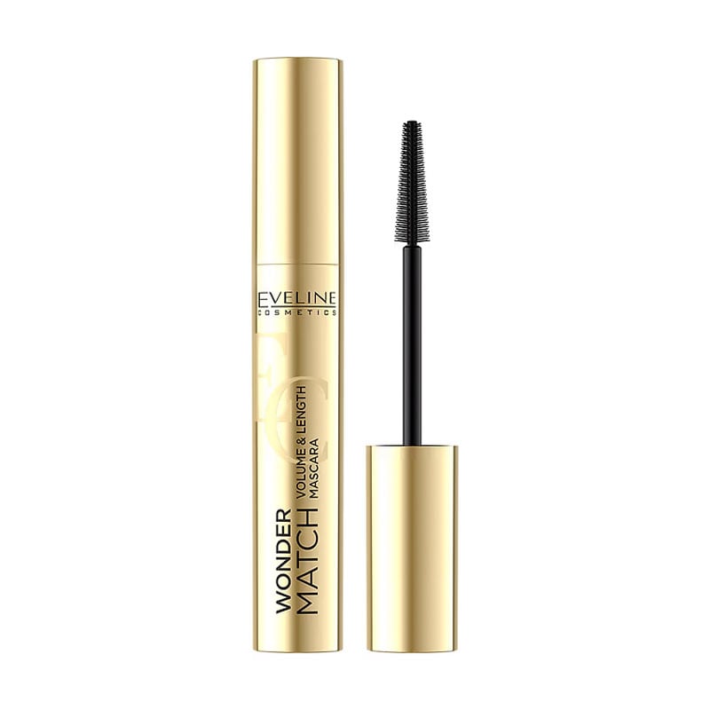 Туш для вій Eveline Cosmetics Wonder Match Volume Mascara Об'єм та довжина, чорна, 7 мл