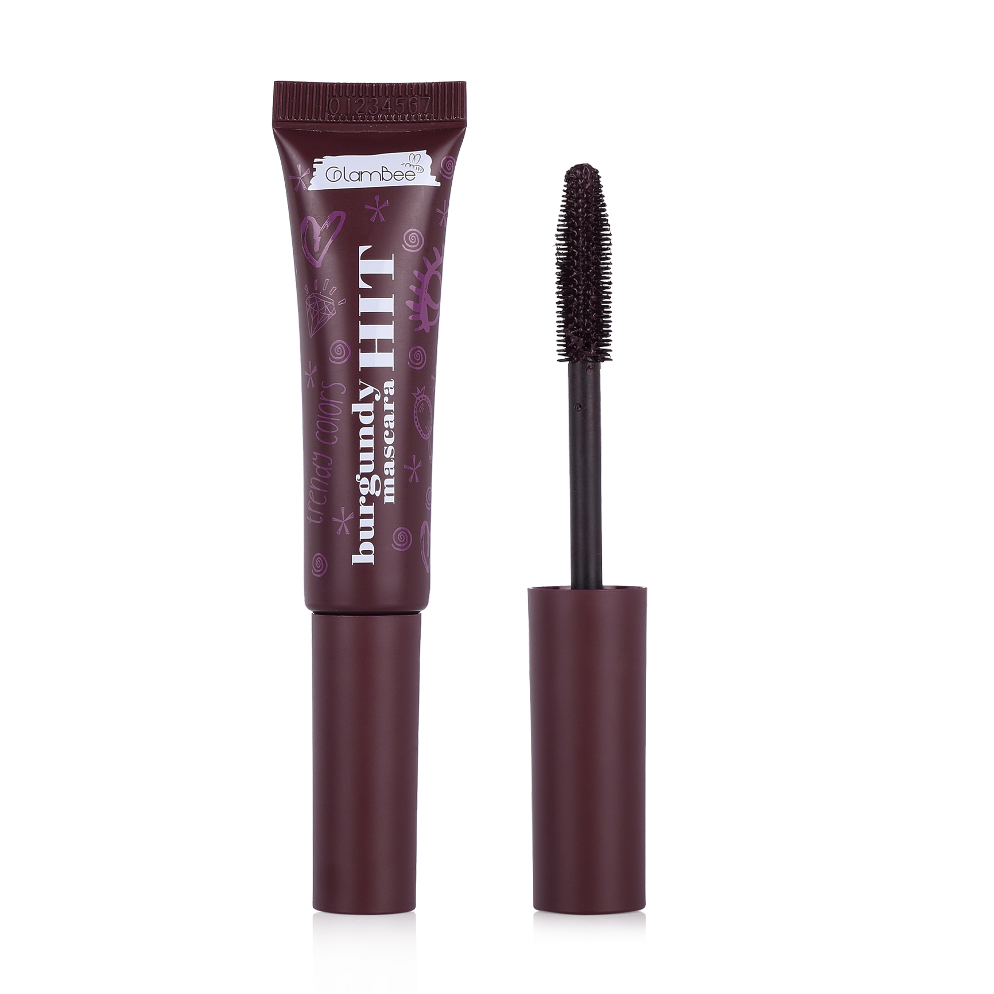 Туш для вій GlamBee HIT Mascara бургунді, 14 г