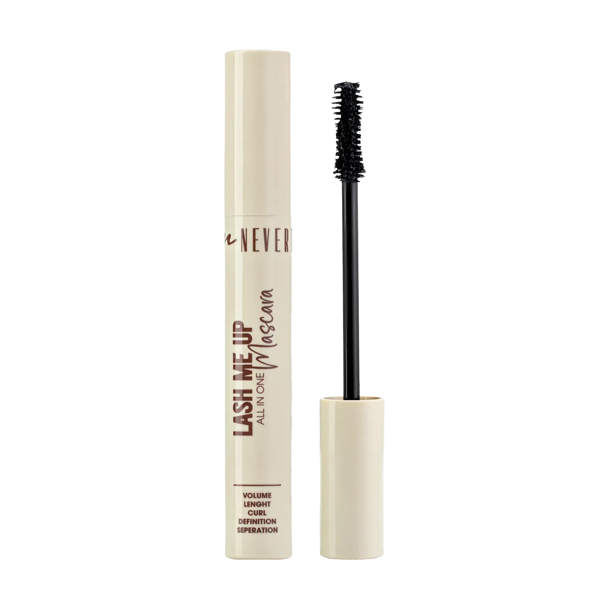 Туш для вій Neverti Lash Me Up Ail In One Mascara NP506, Black, 12 мл
