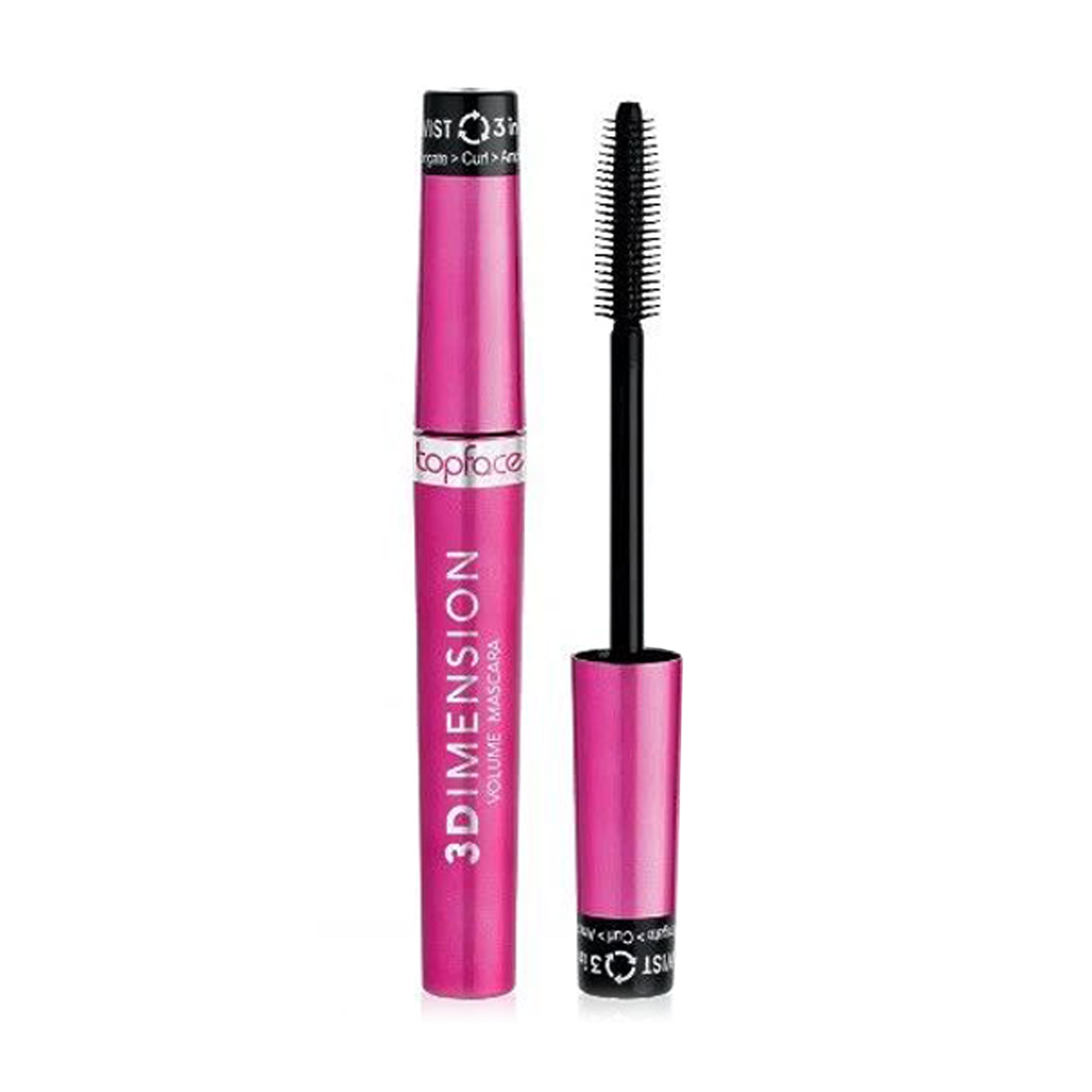 Туш для вій TopFace 3D Imension Volume Mascara, чорна, 8 мл