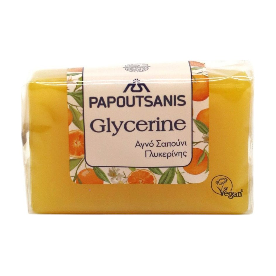 Тверде мило Papoutsanis Glycerine Soap з ароматом пряного апельсина, 125 г
