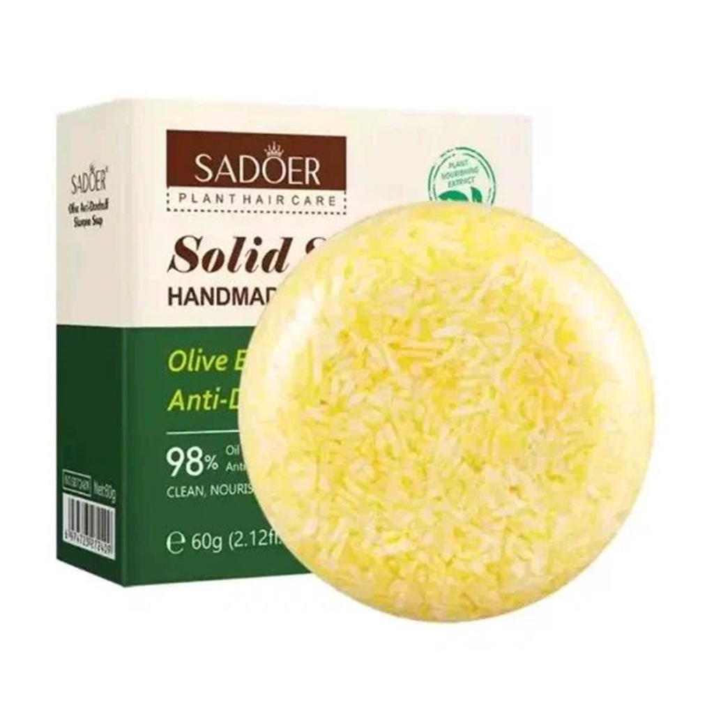 Твердий шампунь для волосся Sadoer Olive Essence Anti-Dandruff Solid Shampoo, 60 г
