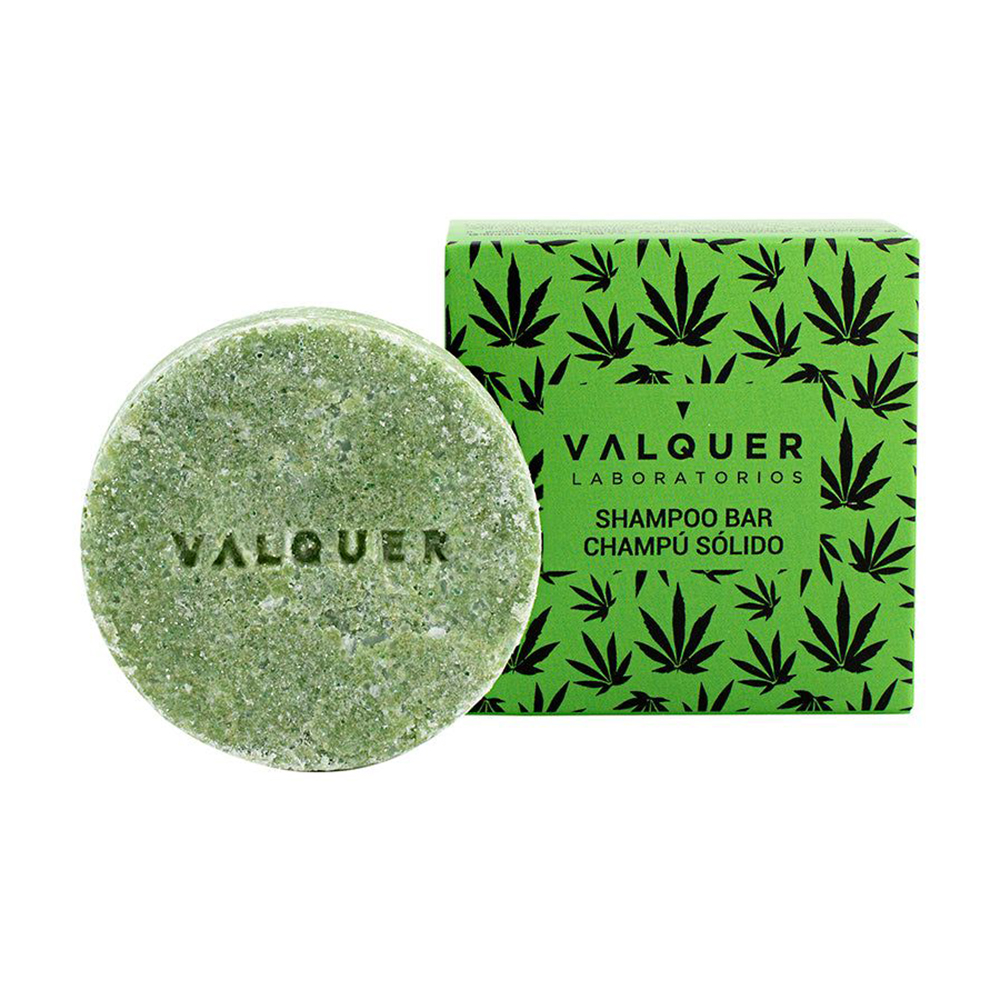 Твердий шампунь для волосся Valquer Shampoo Bar з екстрактом коноплі та конопляною олією, 50 г