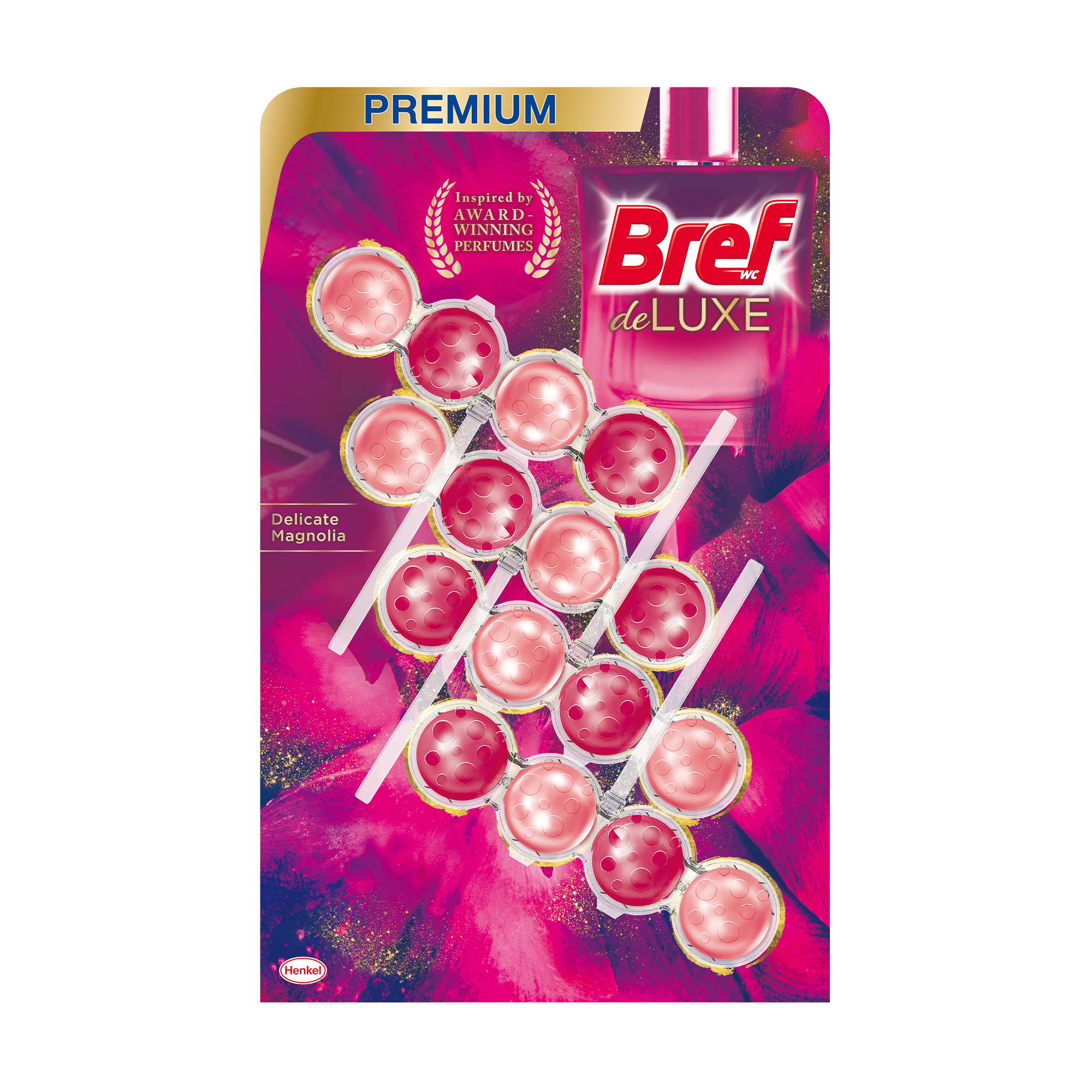 Твердий туалетний блок Bref De Luxe Витончена магнолія, 4*50 г