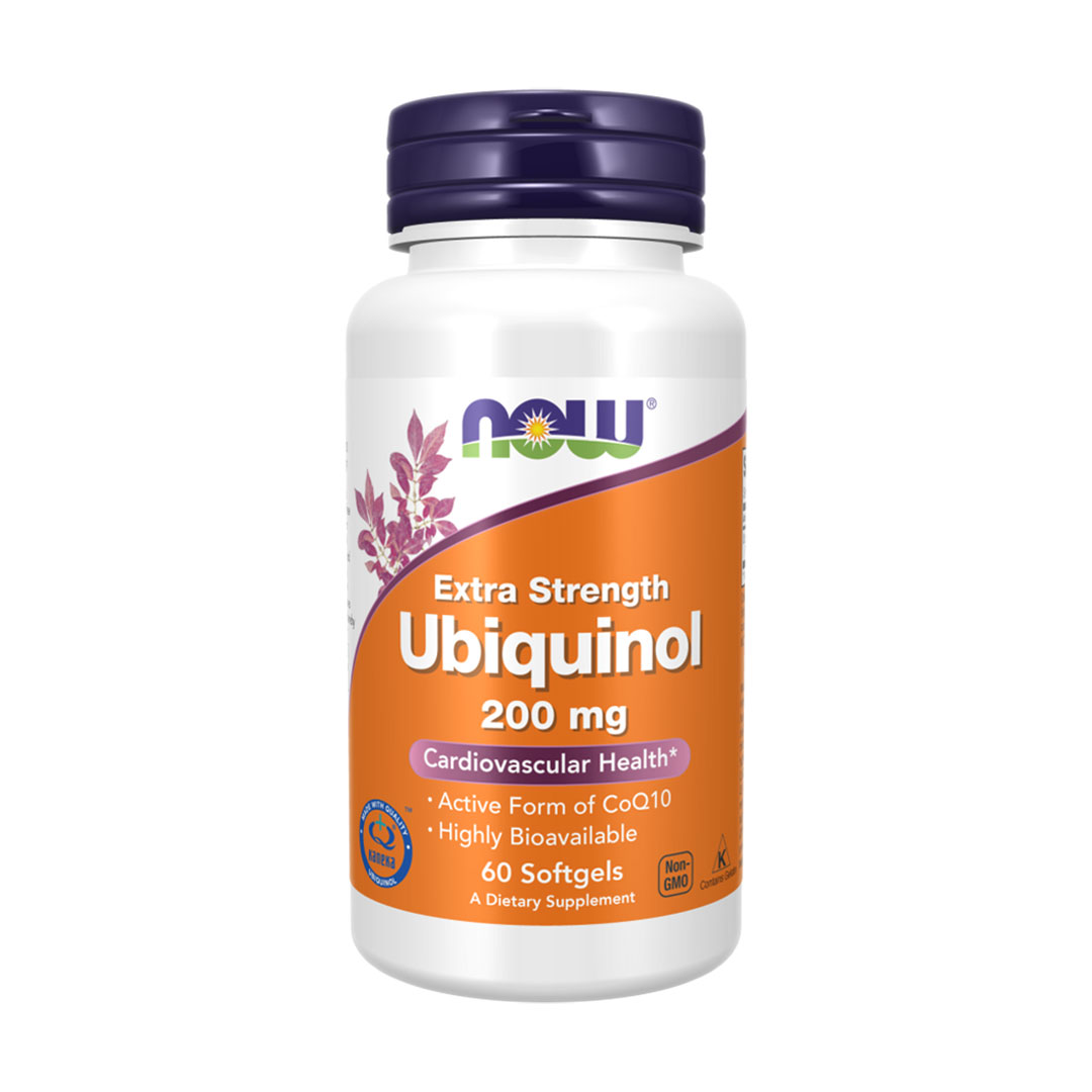 Убіхінол NOW foods Ubiquinol 200 мг, 60 гелевих капсул