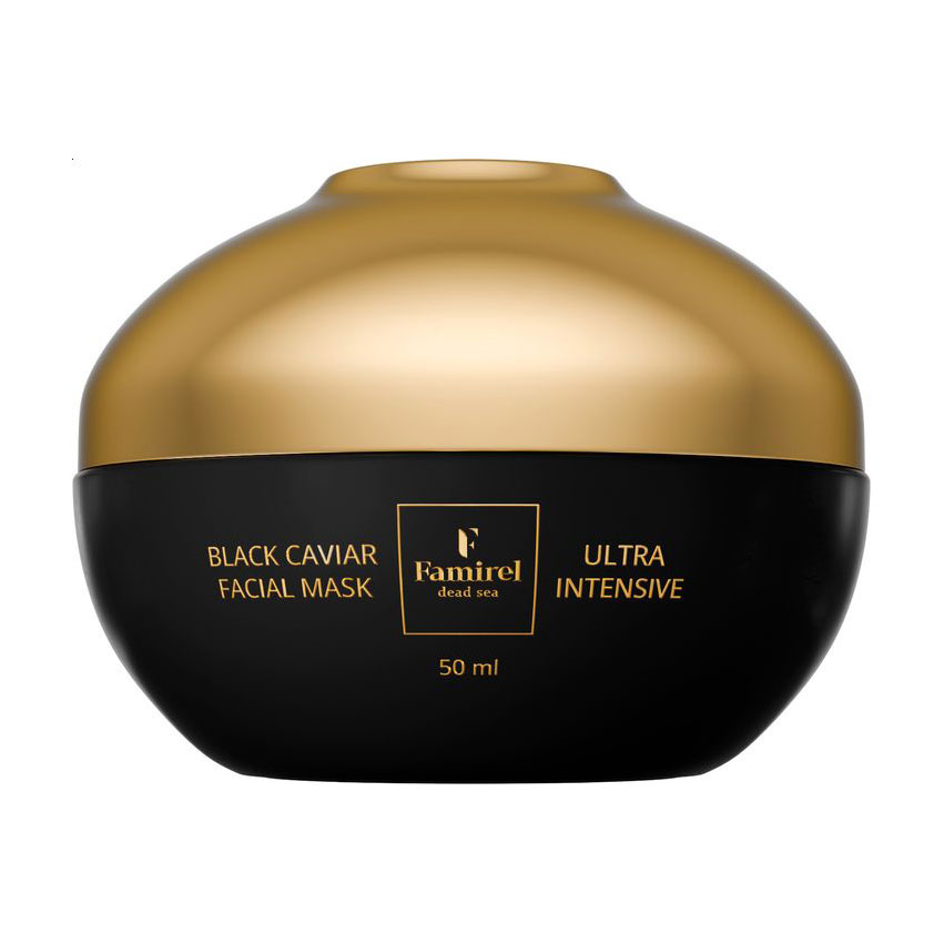 Ультра інтенсивна маска для обличчя Famirel Black Caviar Ultra Intensive Facial Mask з екстрактом чорної ікри, 50 мл