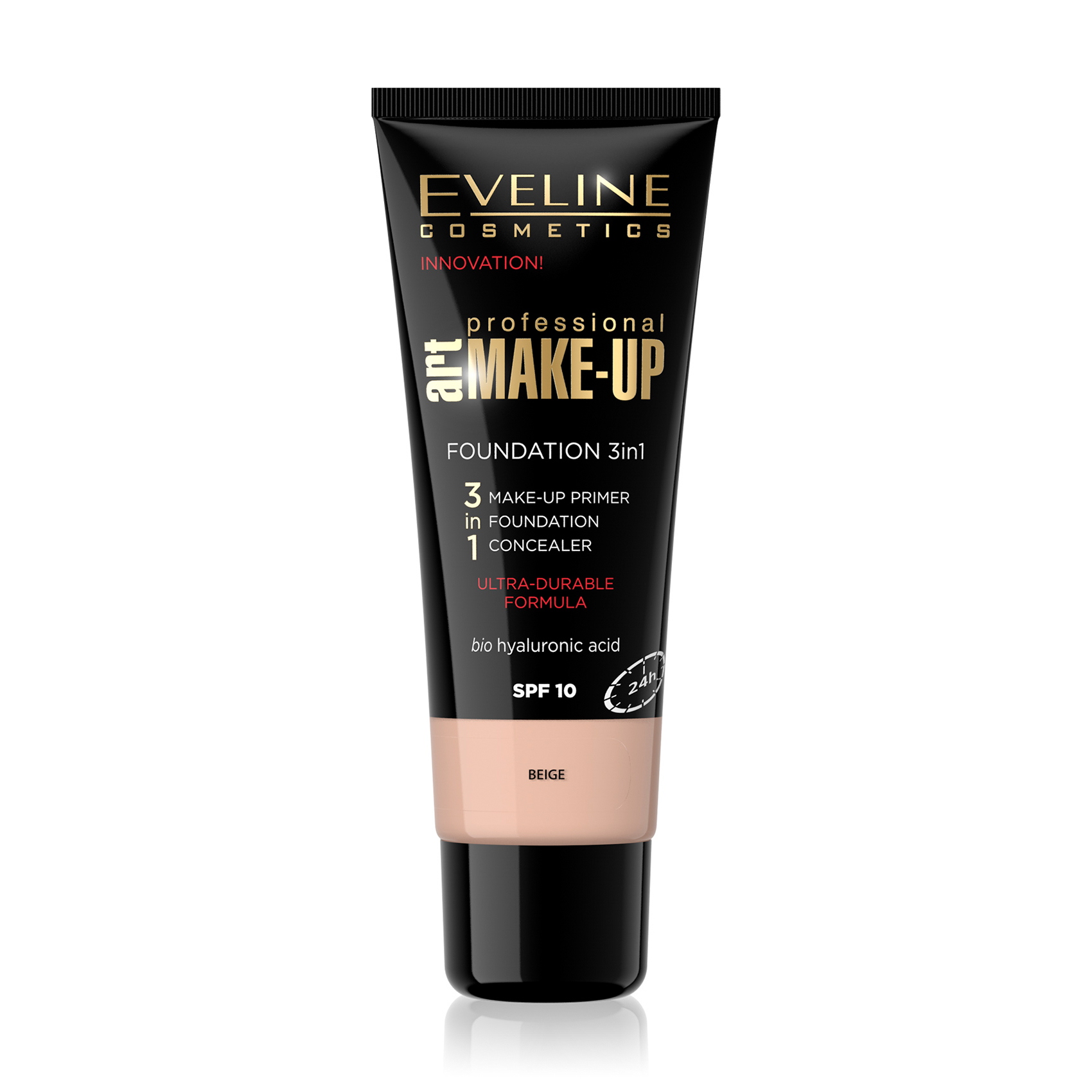 Ультрастійкий тональний крем Eveline Cosmetics Art Professional Make Up 3 в 1 SPF 10, Бежевий, 30 мл