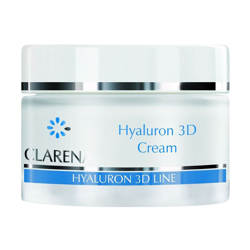 Ультразволожувальний крем Clarena Hyaluron 3D Line Hyaluron 3D Cream для сухої та зрілої шкіри обличчя, з гіалуроновою кислотою, 50 мл