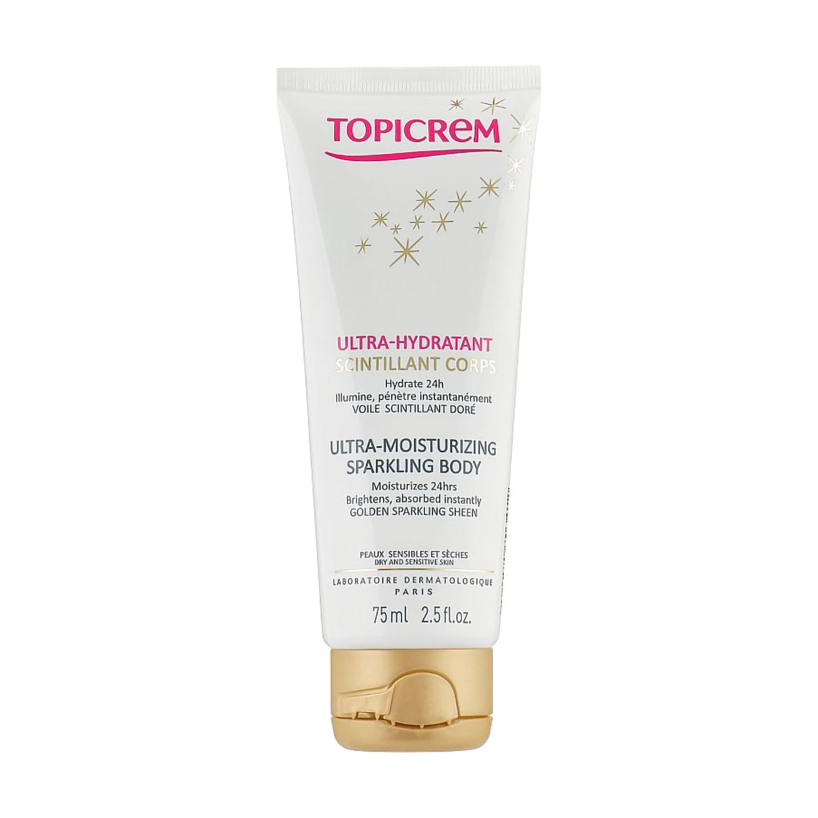 Ультразволожувальний крем для тіла Topicrem Ultra-Moisturizing Sparkling Body, 75 мл