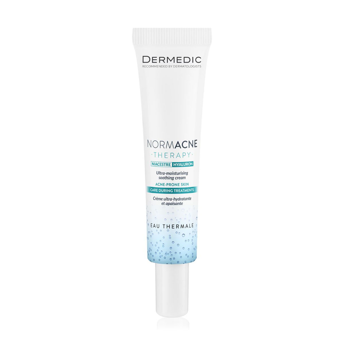Ультразволожувальний заспокійливий крем для обличчя Dermedic Normacne Ultra-Moustrising Soothing Cream для шкіри схильної до акне, 40 мл