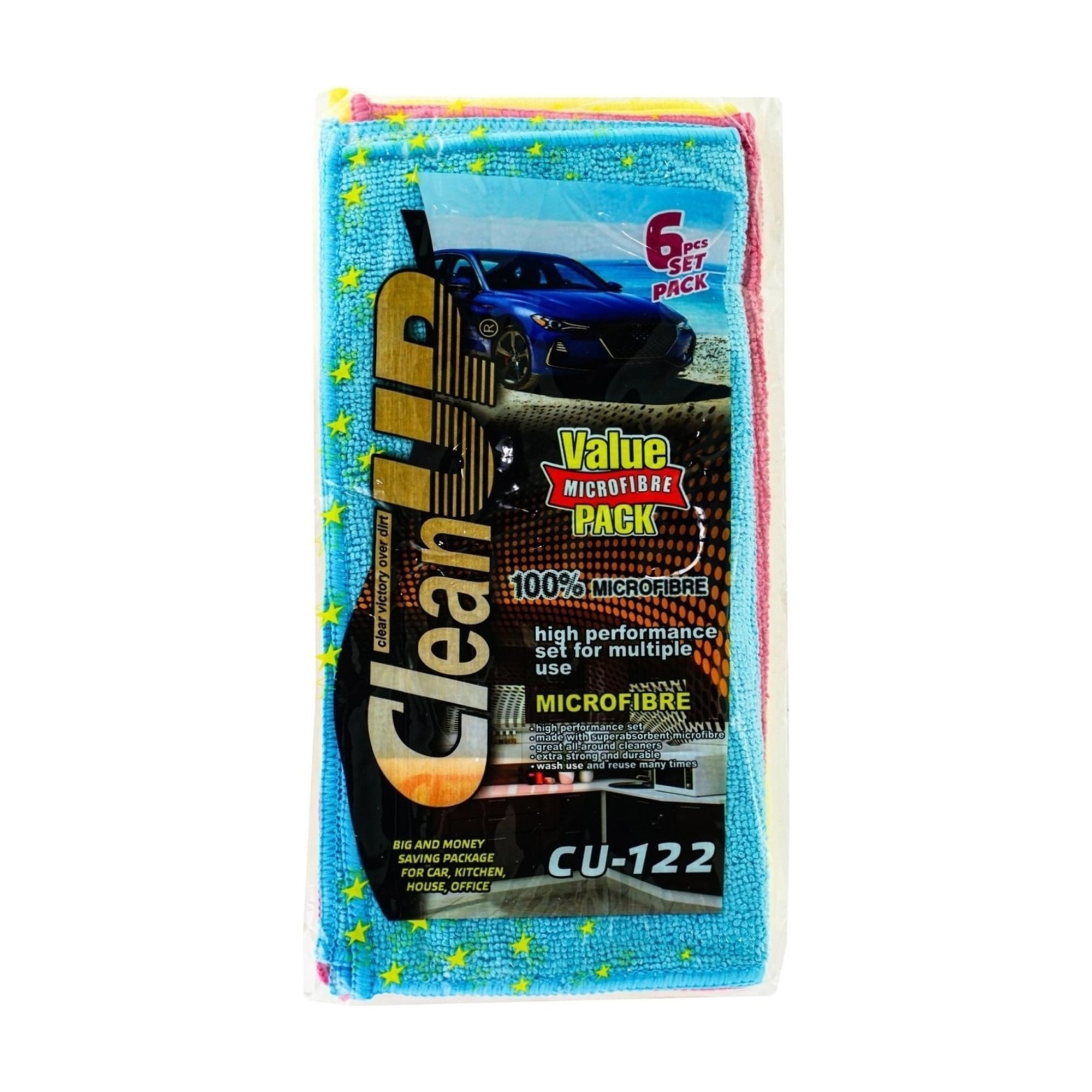 Універсальна серветка CleanUP CU-122 з мікрофібри, 25*25 см, 6 шт